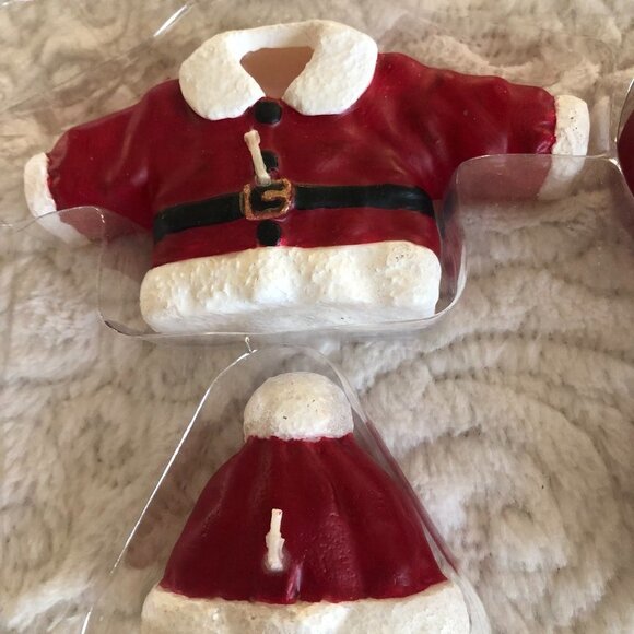 SANTA'S WORKBENCH SANTA'S SUIT FLOATING CANDLES 4 PIECES NEW - Picture 3 of 5